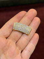 Natural Diamond Iced Out Curved Box Lock