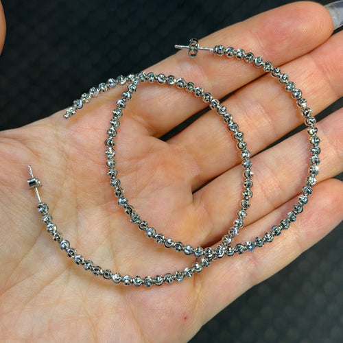 3.0MM Moonbead Hoops
