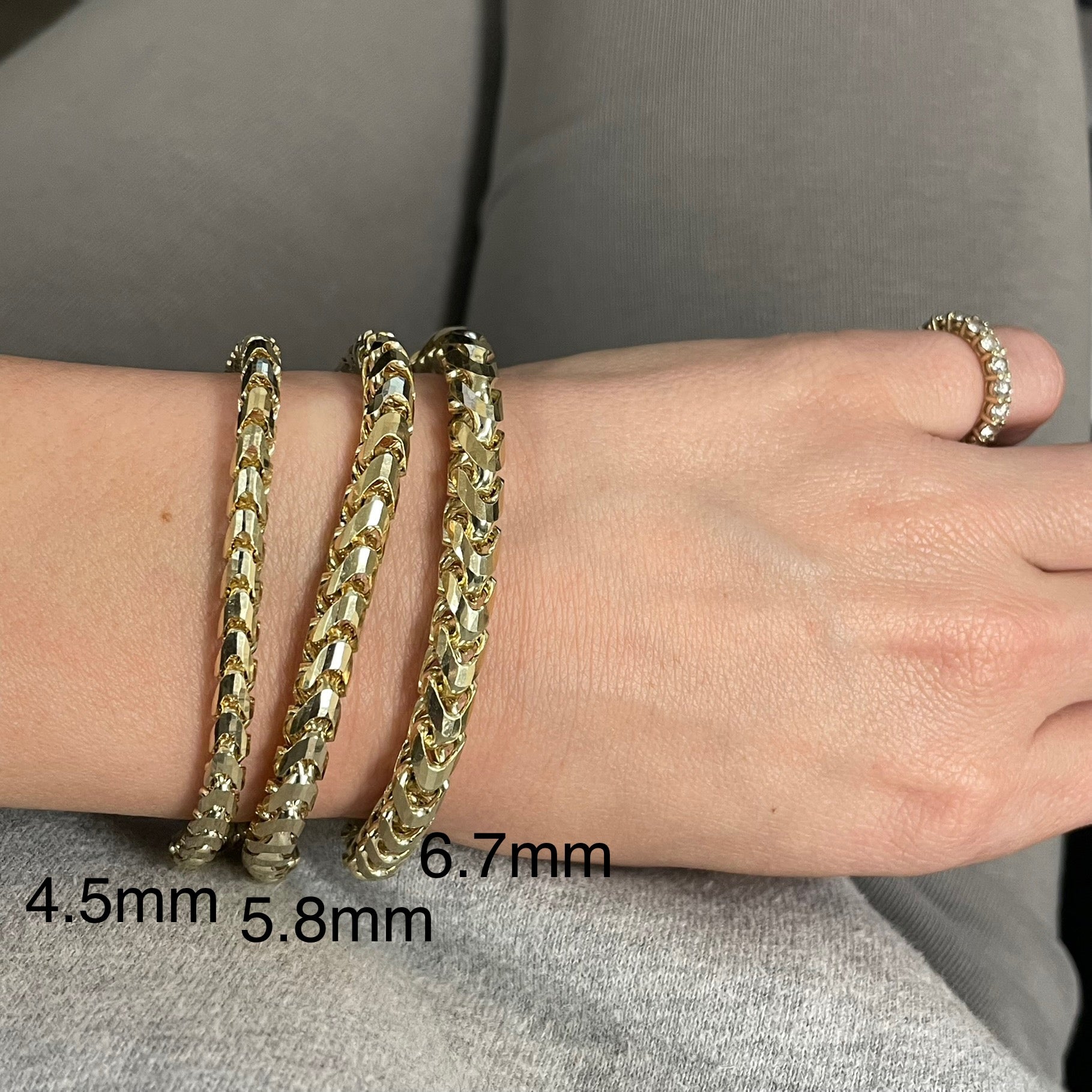 4.5MM USA Franco Bracelet (Diamond Cut)