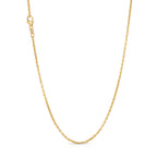 1.5mm power link chain 14k solid gold