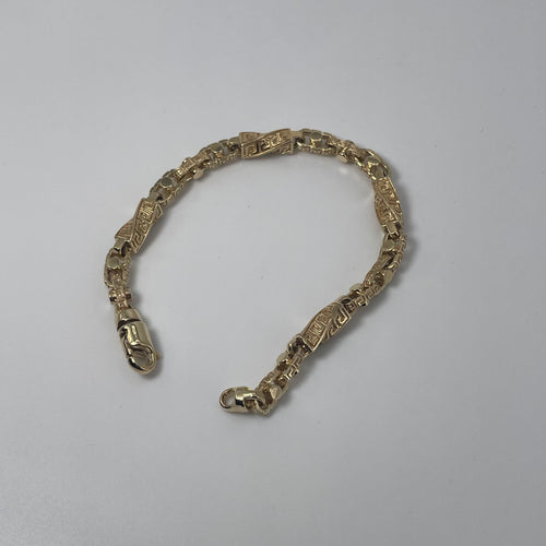 5.7MM Greek Key Link 8” 29.9g 14K