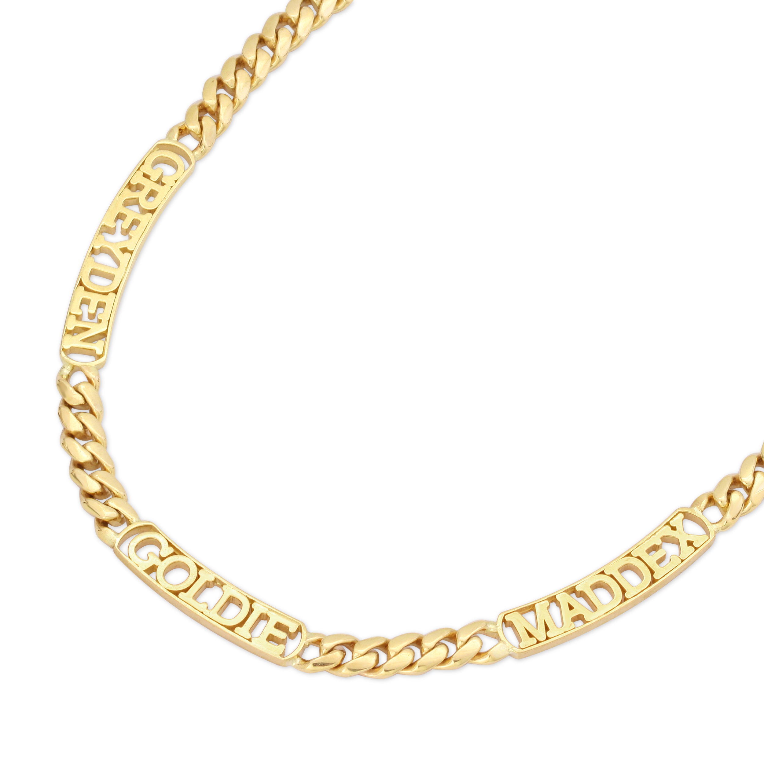 Customized Cuban Link chain with Names