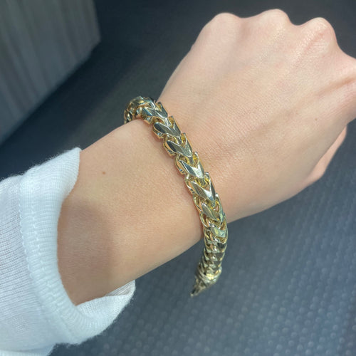 8.5MM Franco Bracelet 14K