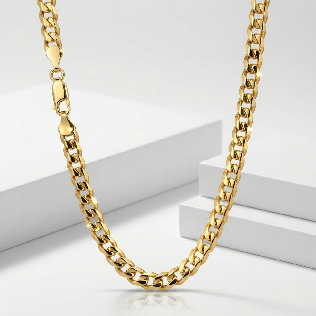 14K Concave Curb Chain