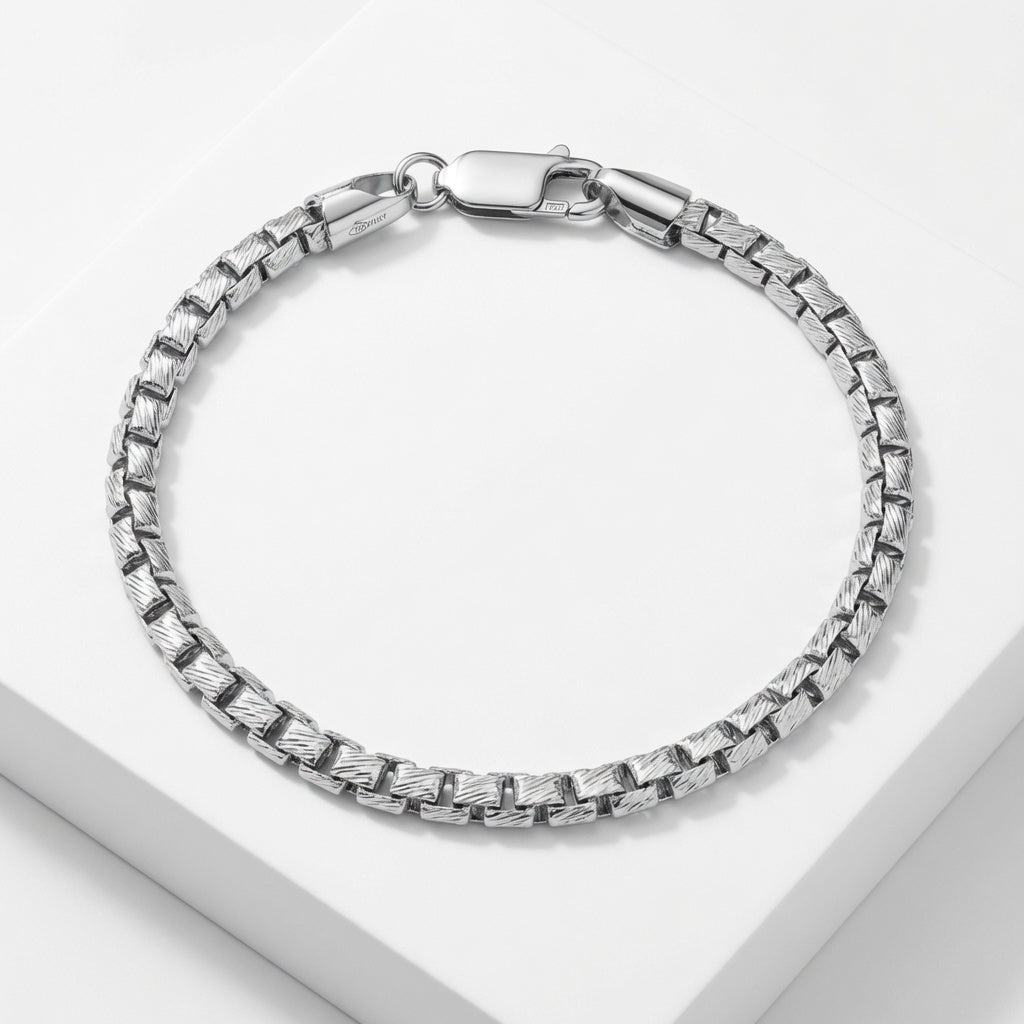 14K Box Bracelet (Diamond Cut) - Saints Gold Co.