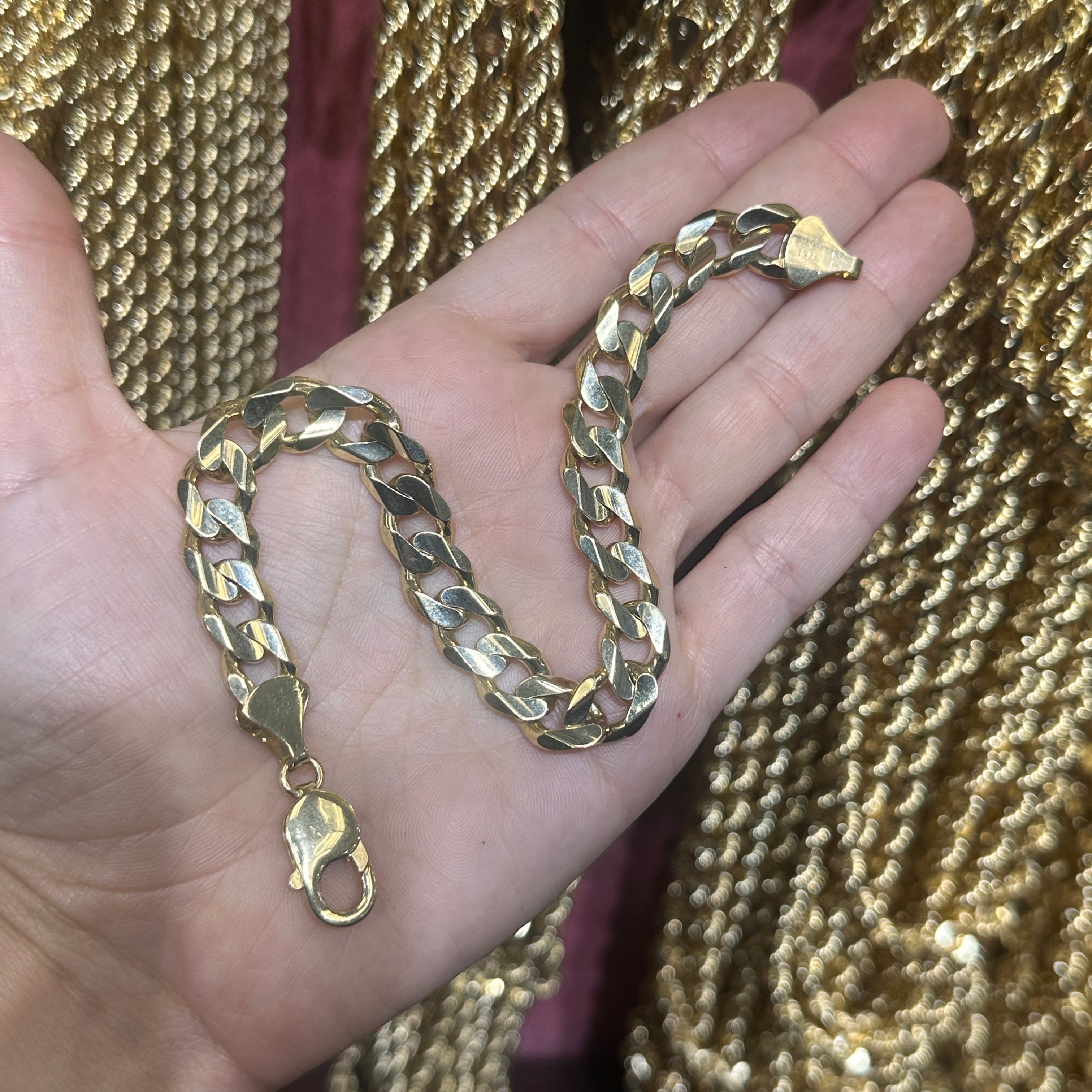 9.8MM Concave Curb Bracelet