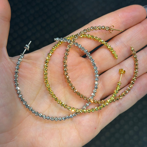 3.0MM Moonbead Hoops