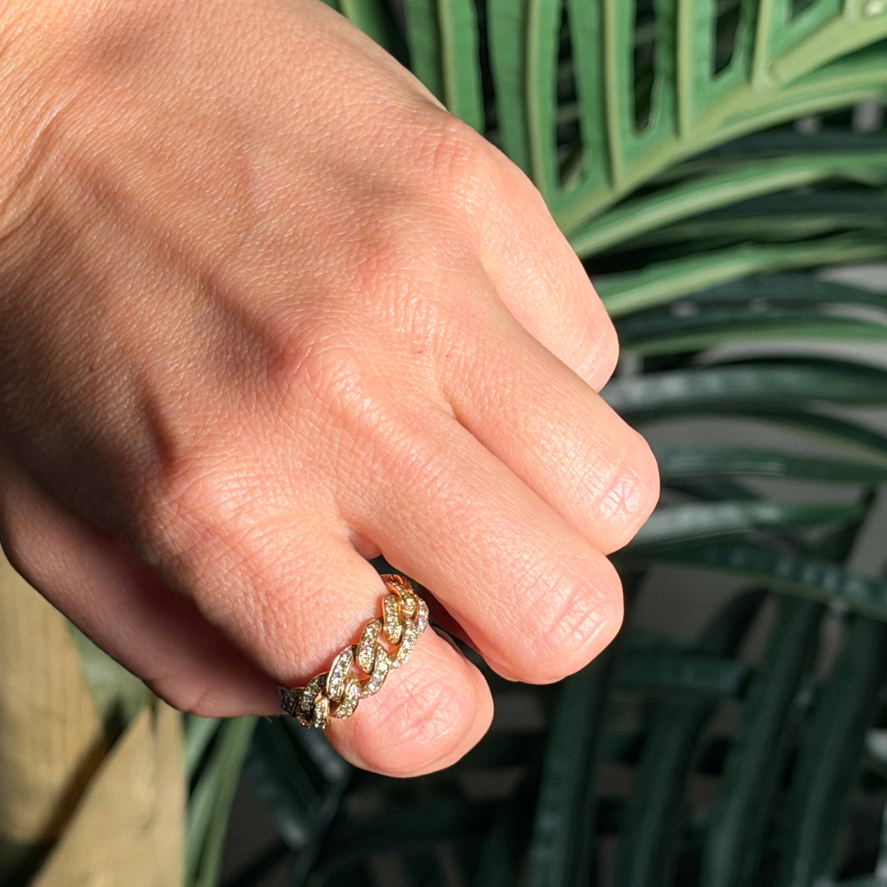 7MM Iced Out Diamond Miami Cuban Link Ring (Final Sale)