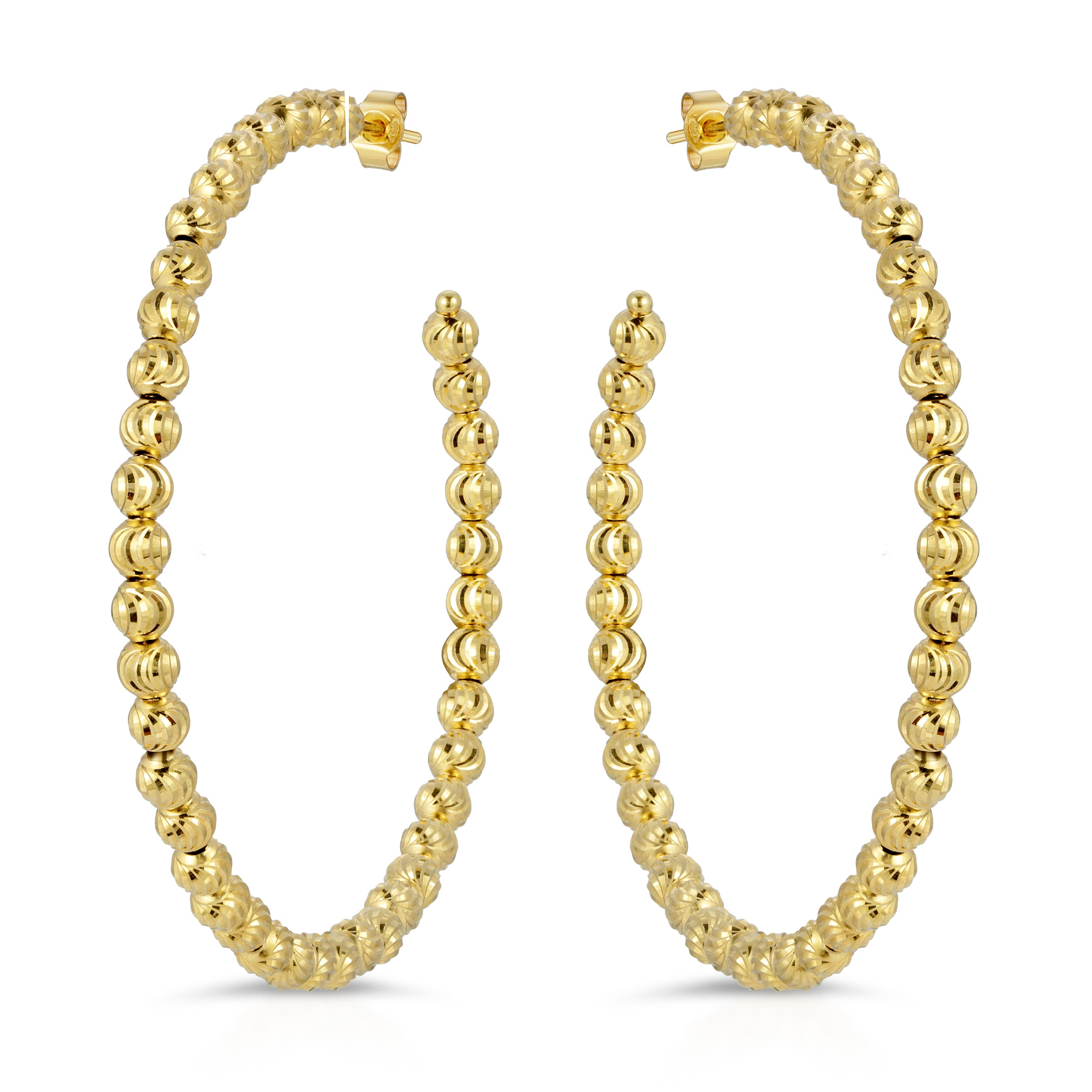 3.0MM Moonbead Hoops