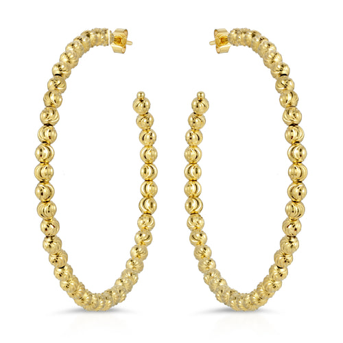 3.0MM Moonbead Hoops