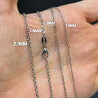 1.1MM Knife Edge Rolo Chain (Platinum)