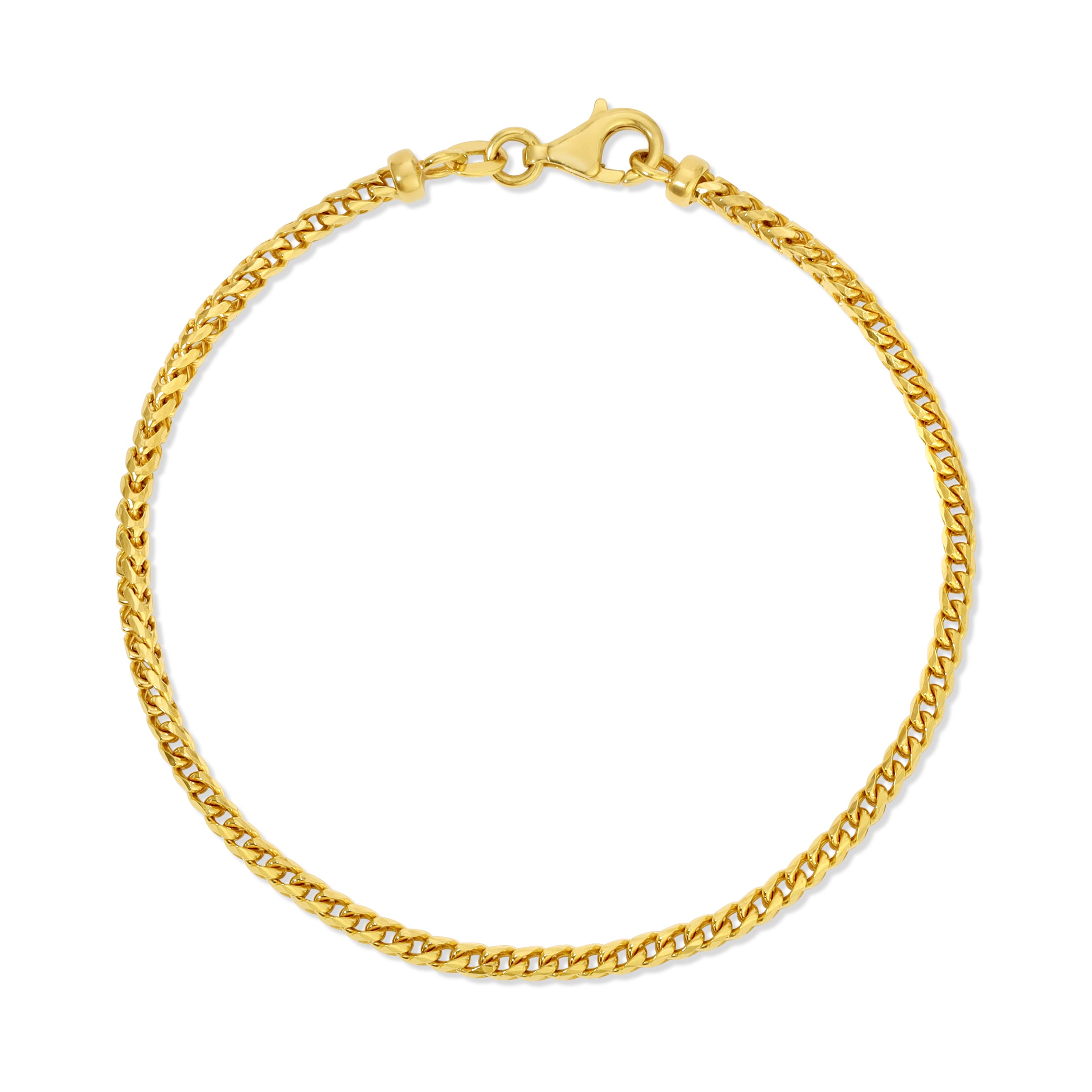 2.5MM Franco Bracelet (Diamond Cut) - Saints Gold Co.