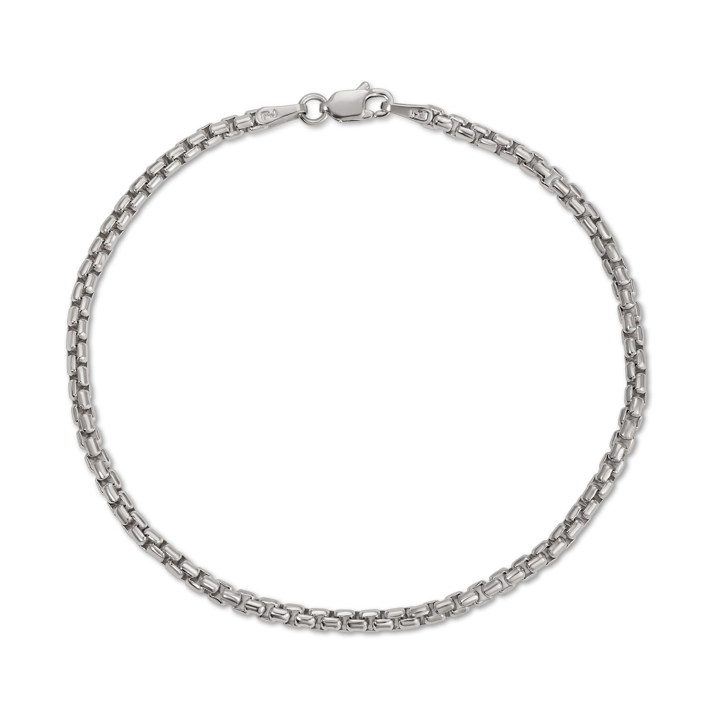 2.7MM Rounded Box Bracelet (Solid Gold)