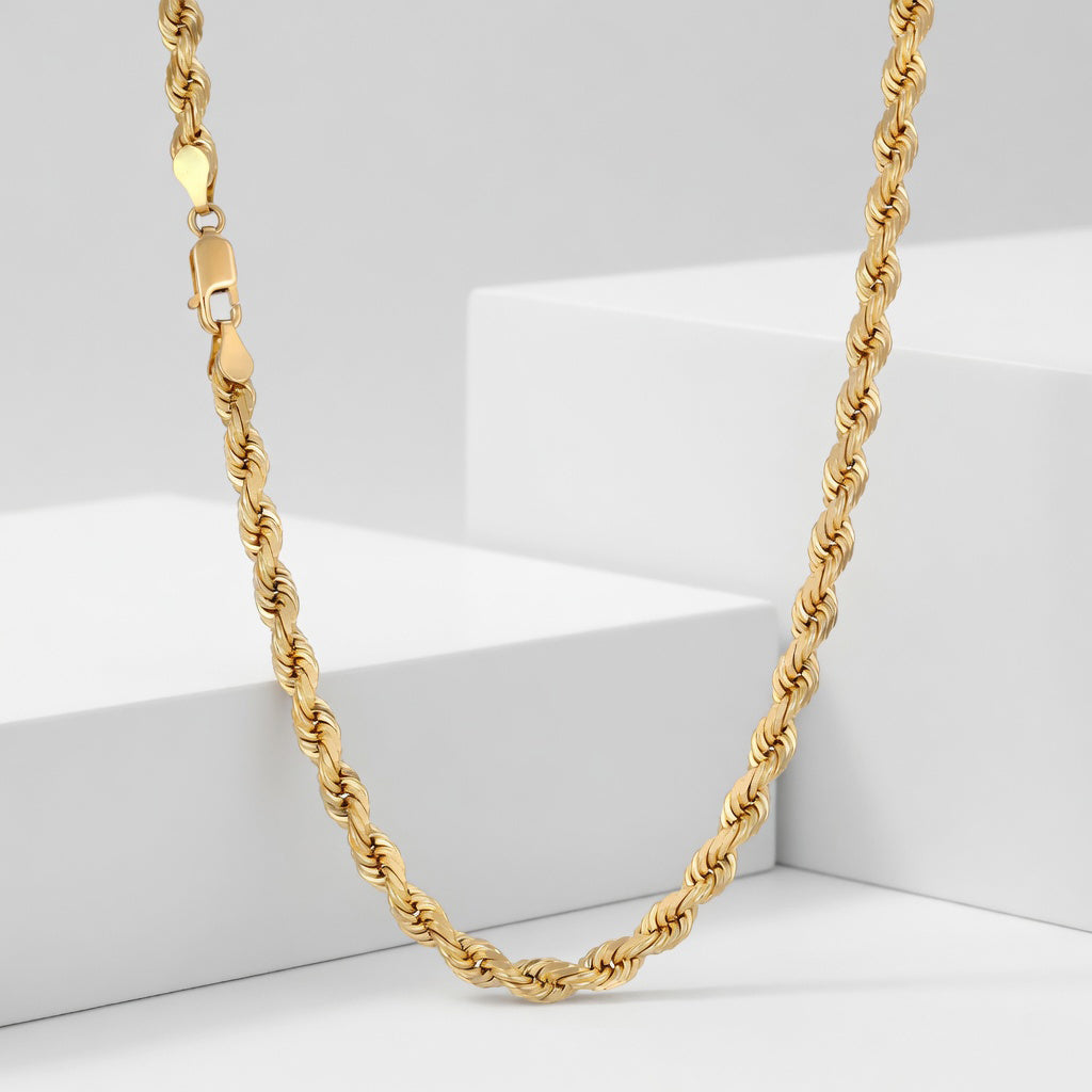 22K Rope Chain (Diamond Cut)