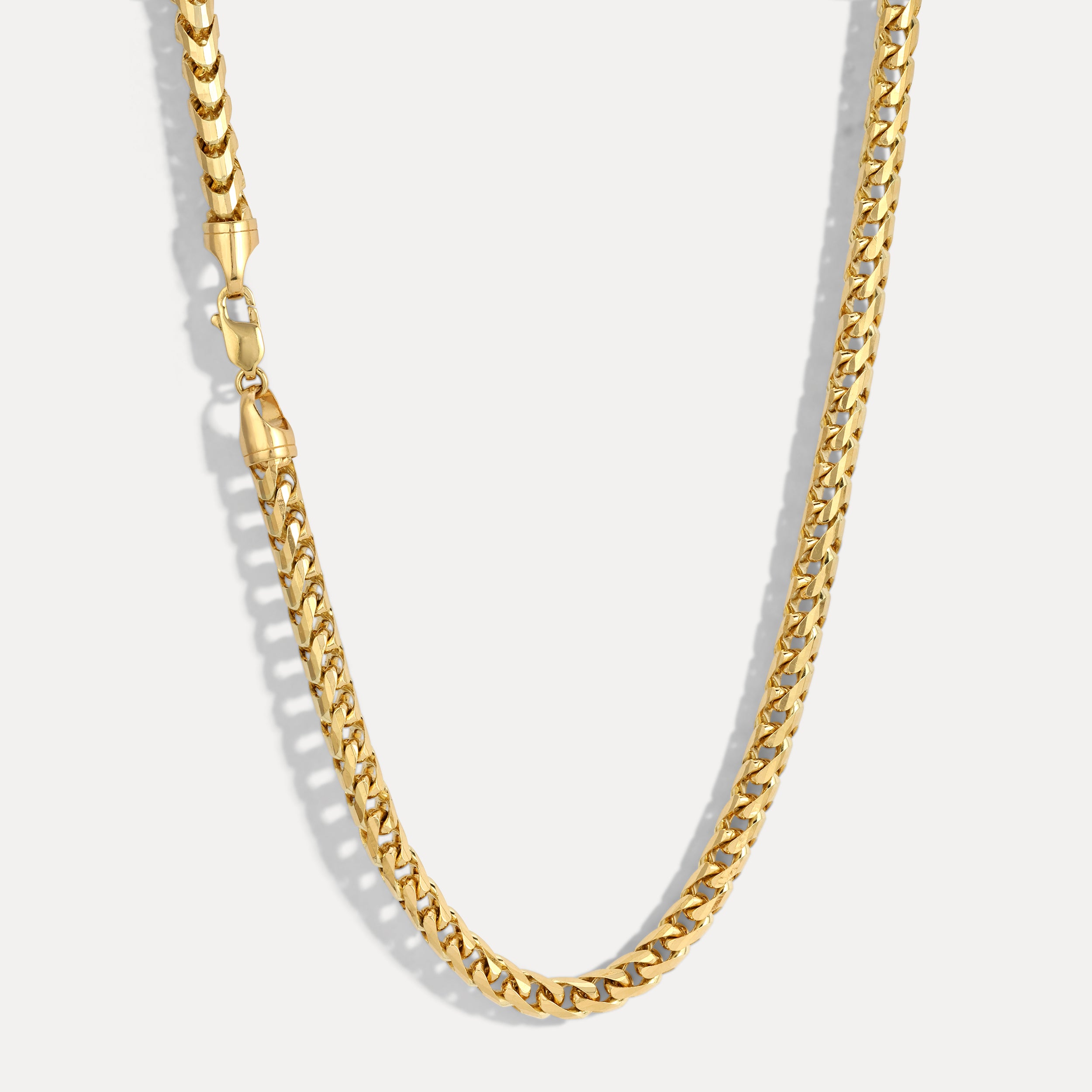 18K USA Franco Chain (Diamond Cut) - Saints Gold Co.