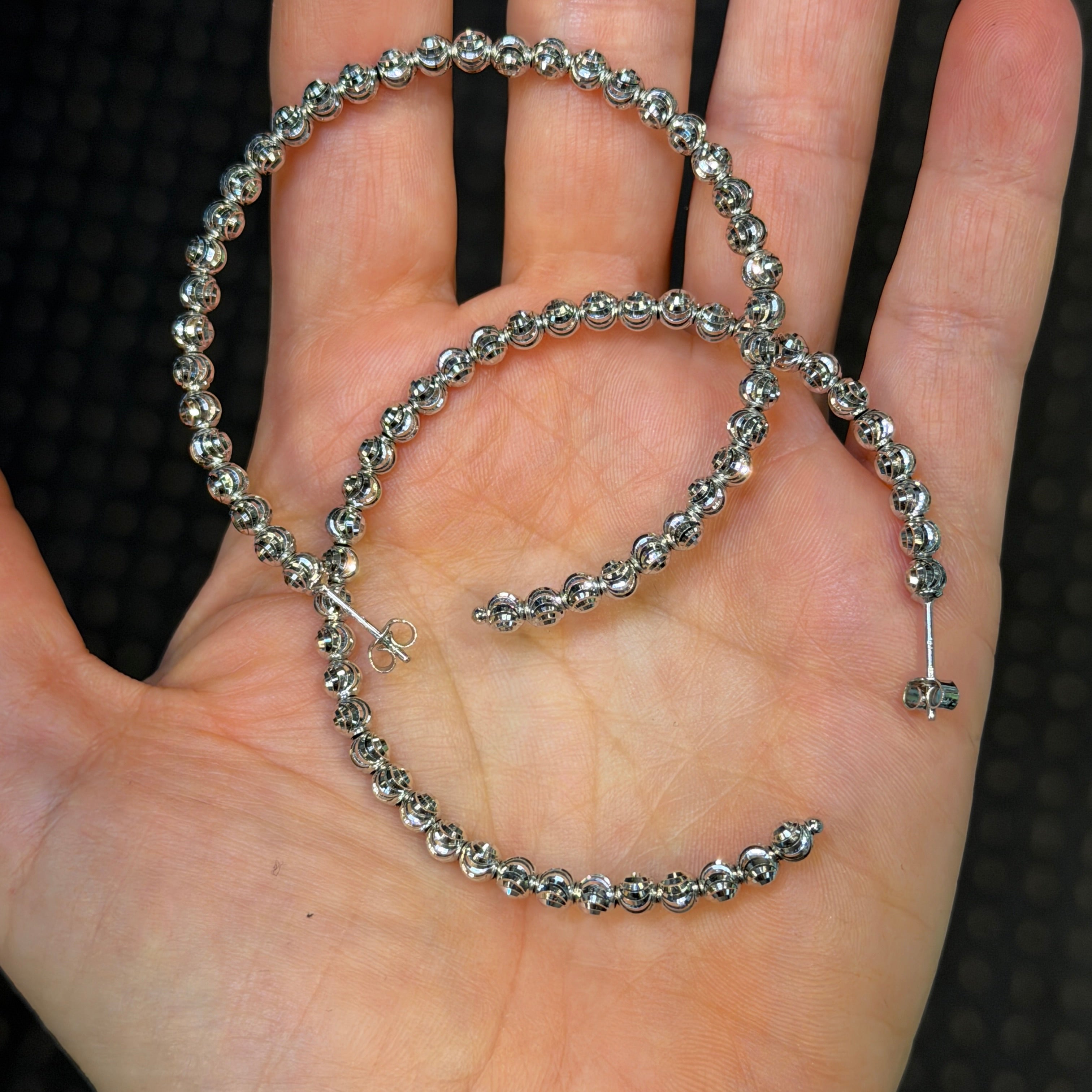 4.0MM Moonbead Hoops