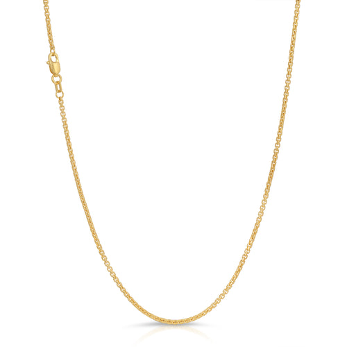 2.5MM Rounded Box Chain - Saints Gold Co.