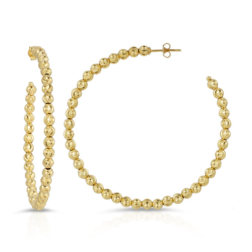 3.0MM Moonbead Hoops