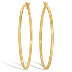 High Polished Tube Hoops 18K