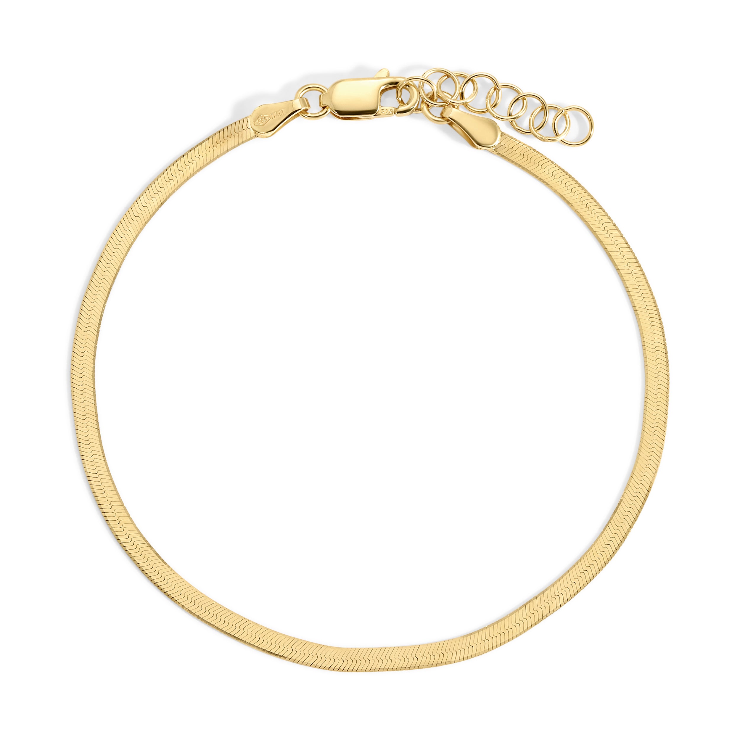 2.0MM Herringbone Bracelet - Saints Gold Co.