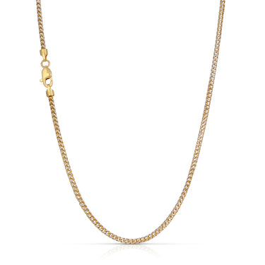 2.0MM Saint Franco Chain Two-Tone (Prism Cut) - Saints Gold Co.