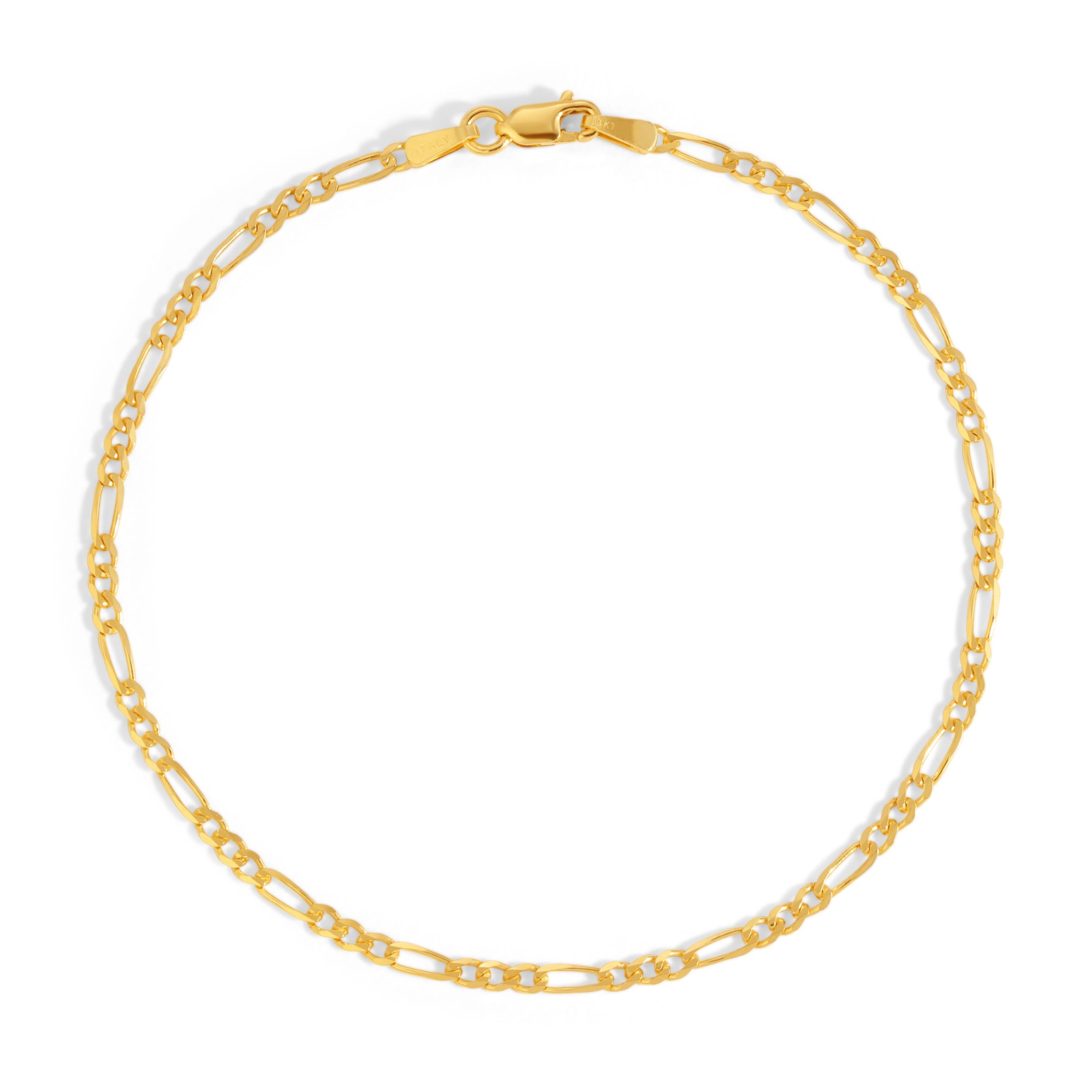 3.8MM Figaro Bracelet