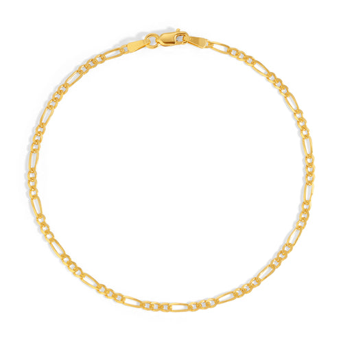 3.3MM Figaro Bracelet