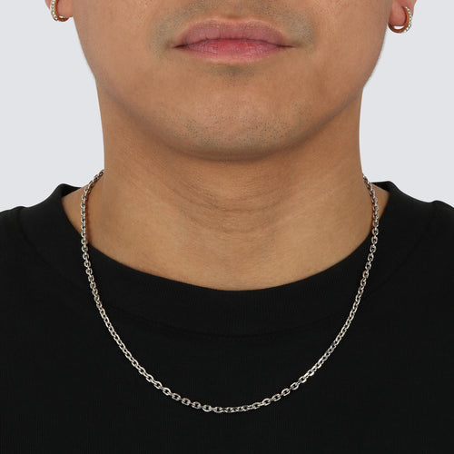 3.2MM Knife Edge Rolo Chain (Platinum)