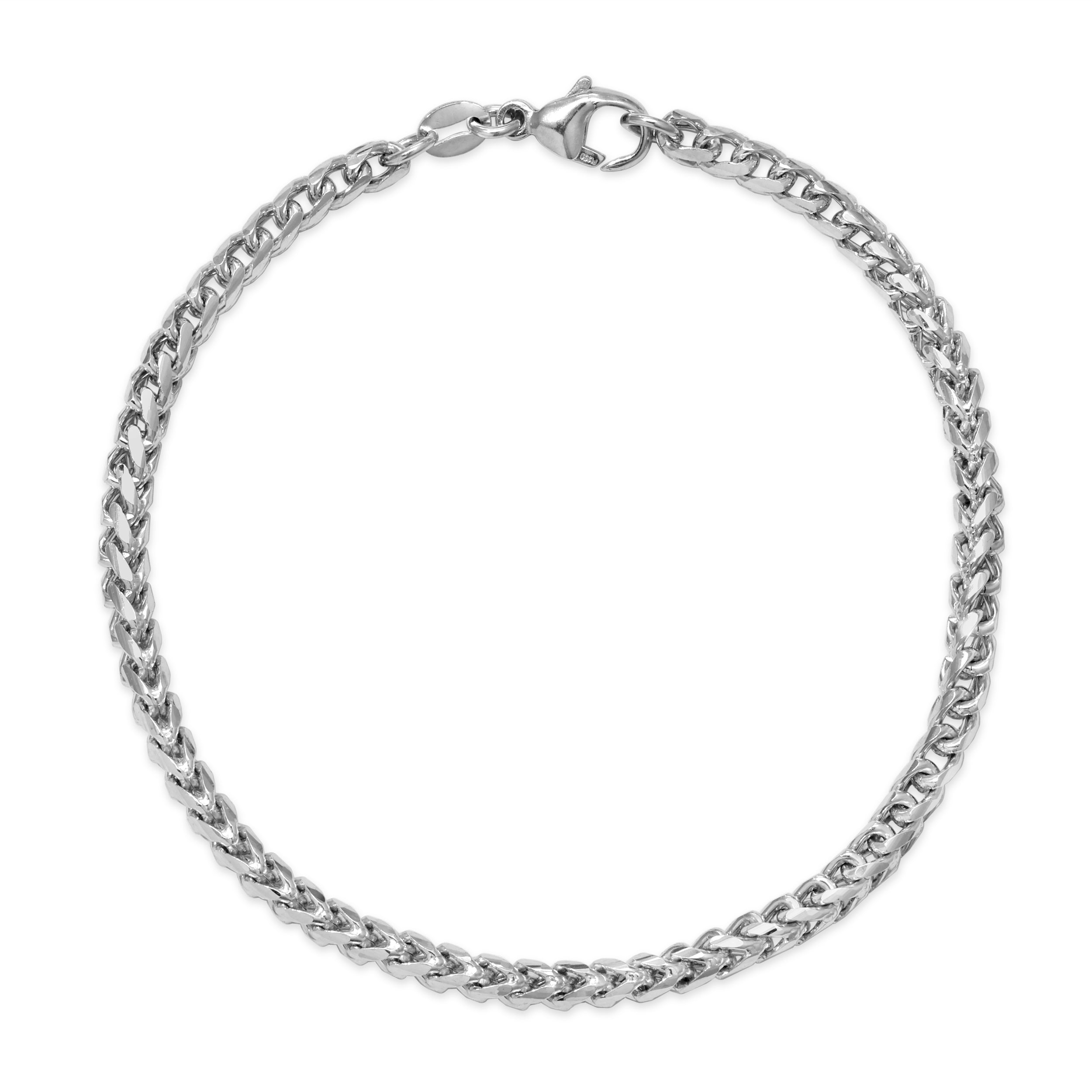 3.5MM Diamond Cut Franco Bracelet (Platinum 950)