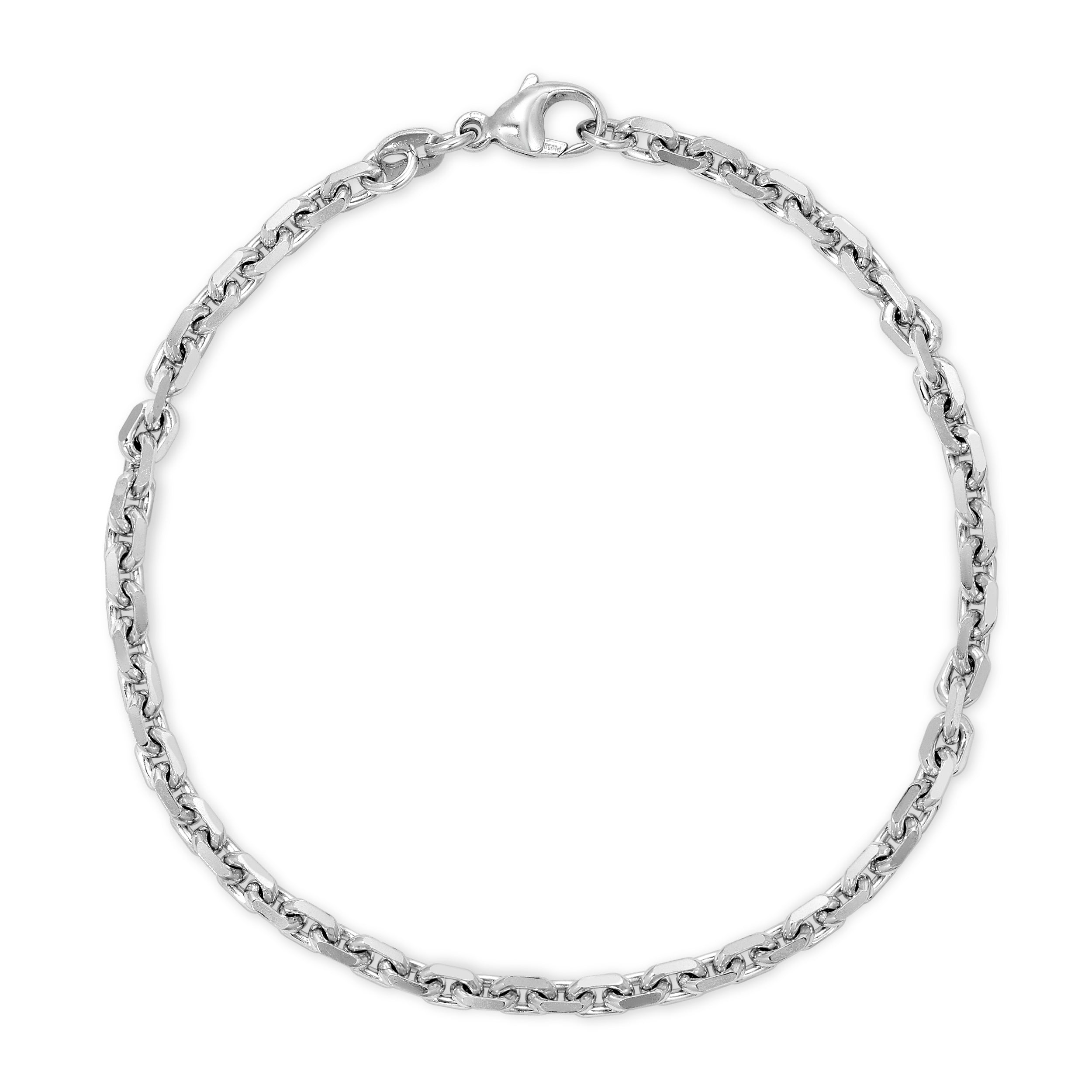 3.7MM Knife Edge Rolo Bracelet (Platinum)