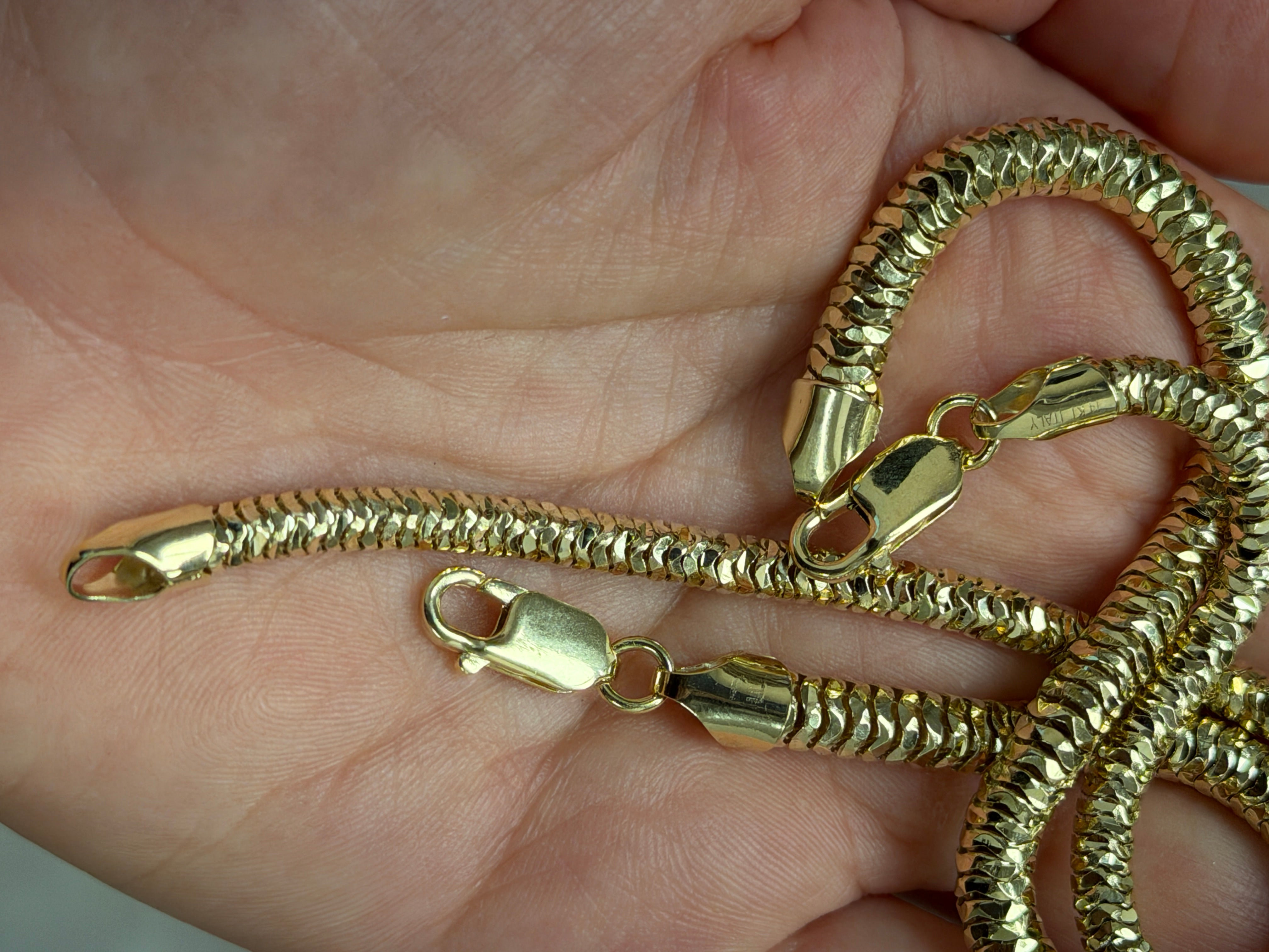 4.0MM Crystal Cut Snake Bracelet