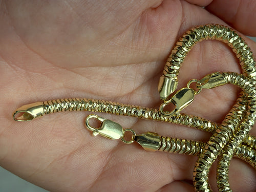 Crystal Cut Snake Bracelet