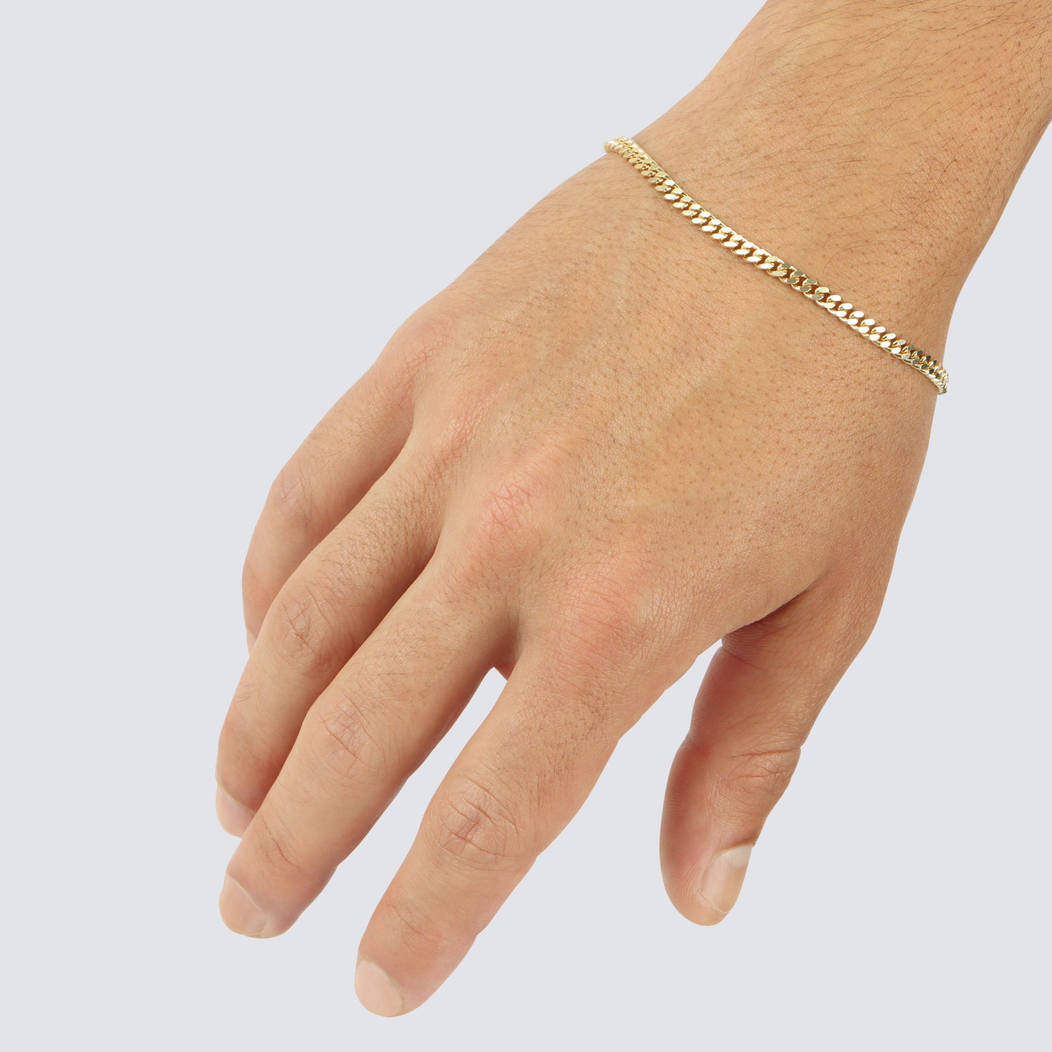 3.2MM Baby Curb Bracelet - Saints Gold Co.