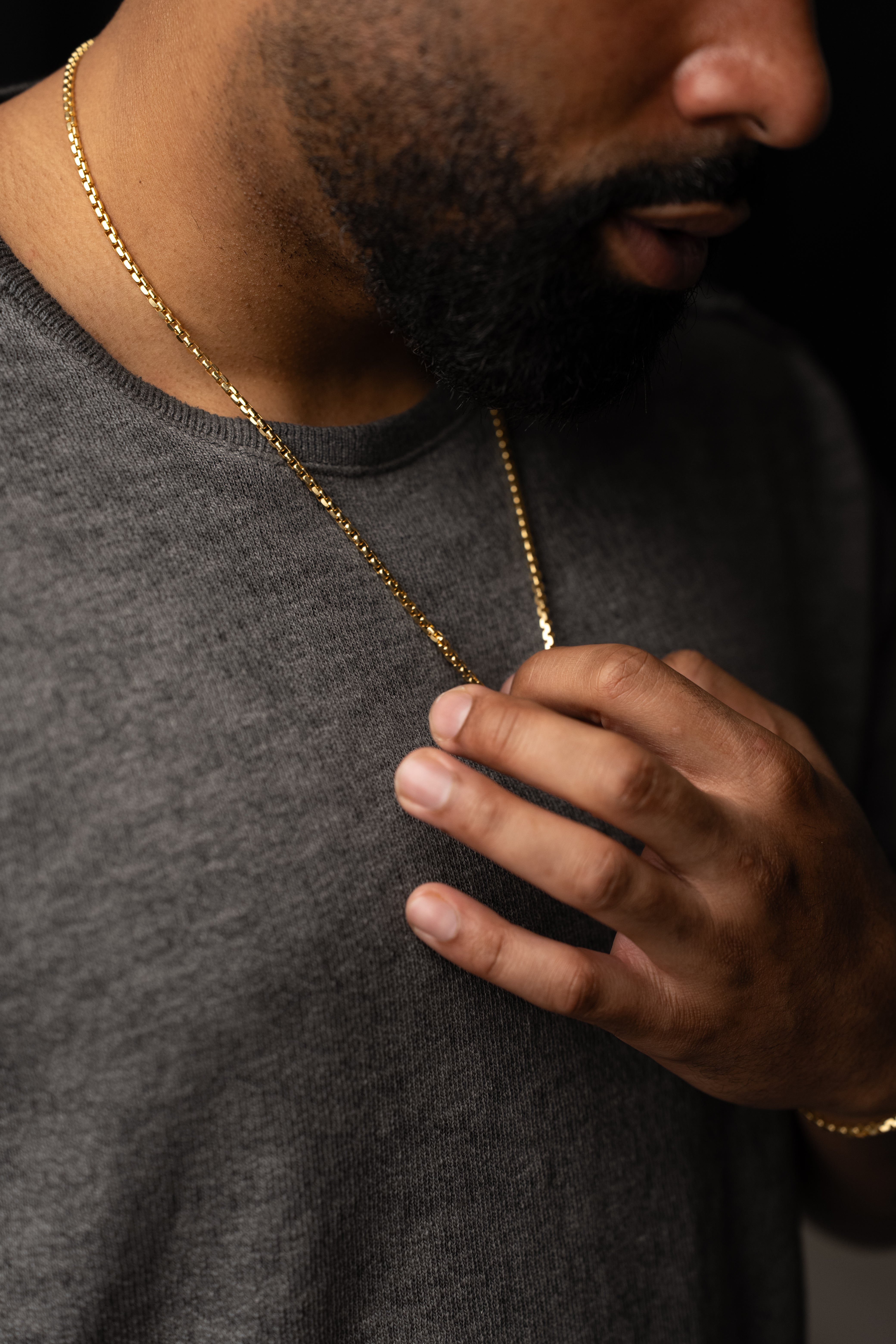 3.5MM Multi-Faceted Box Chain - Saints Gold Co.