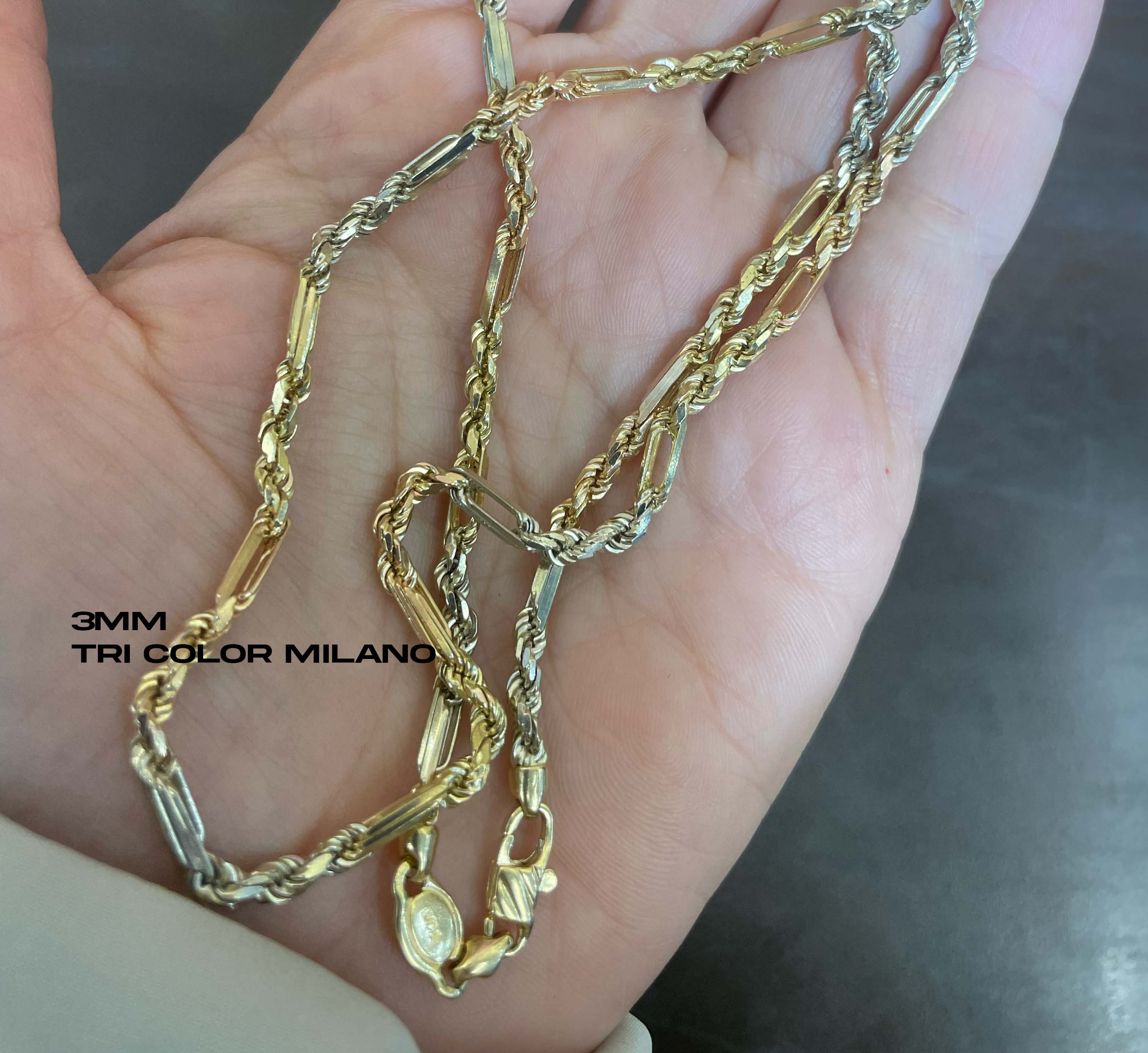14K Milano Chain (Solid Gold) - Saints Gold Co.