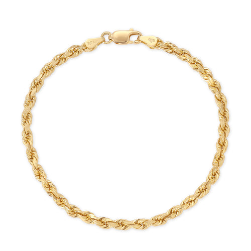 3.0MM Rope Bracelet (Diamond cut) - Saints Gold Co.