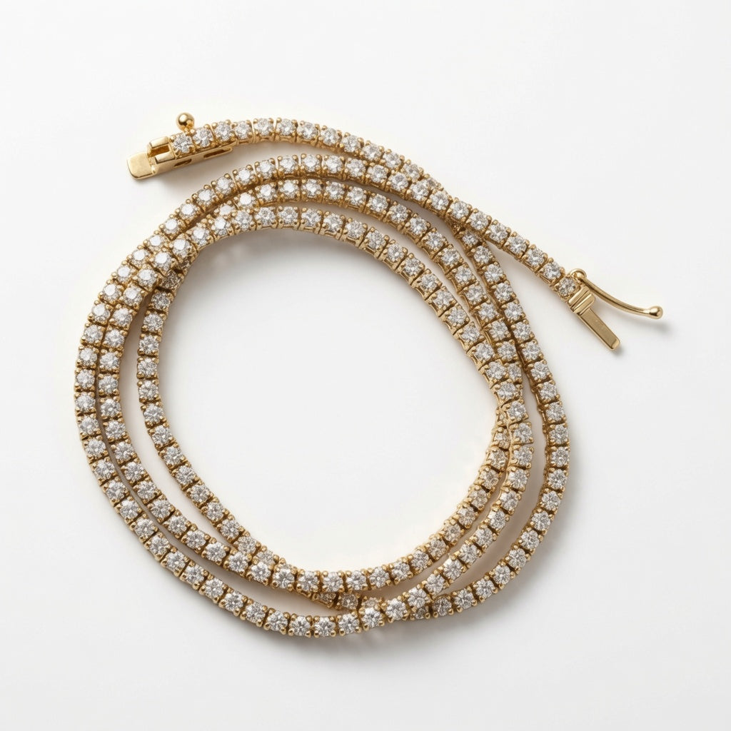 2MM VS Natural Diamond Tennis Chain 16" 5.8 Ct (final sale)