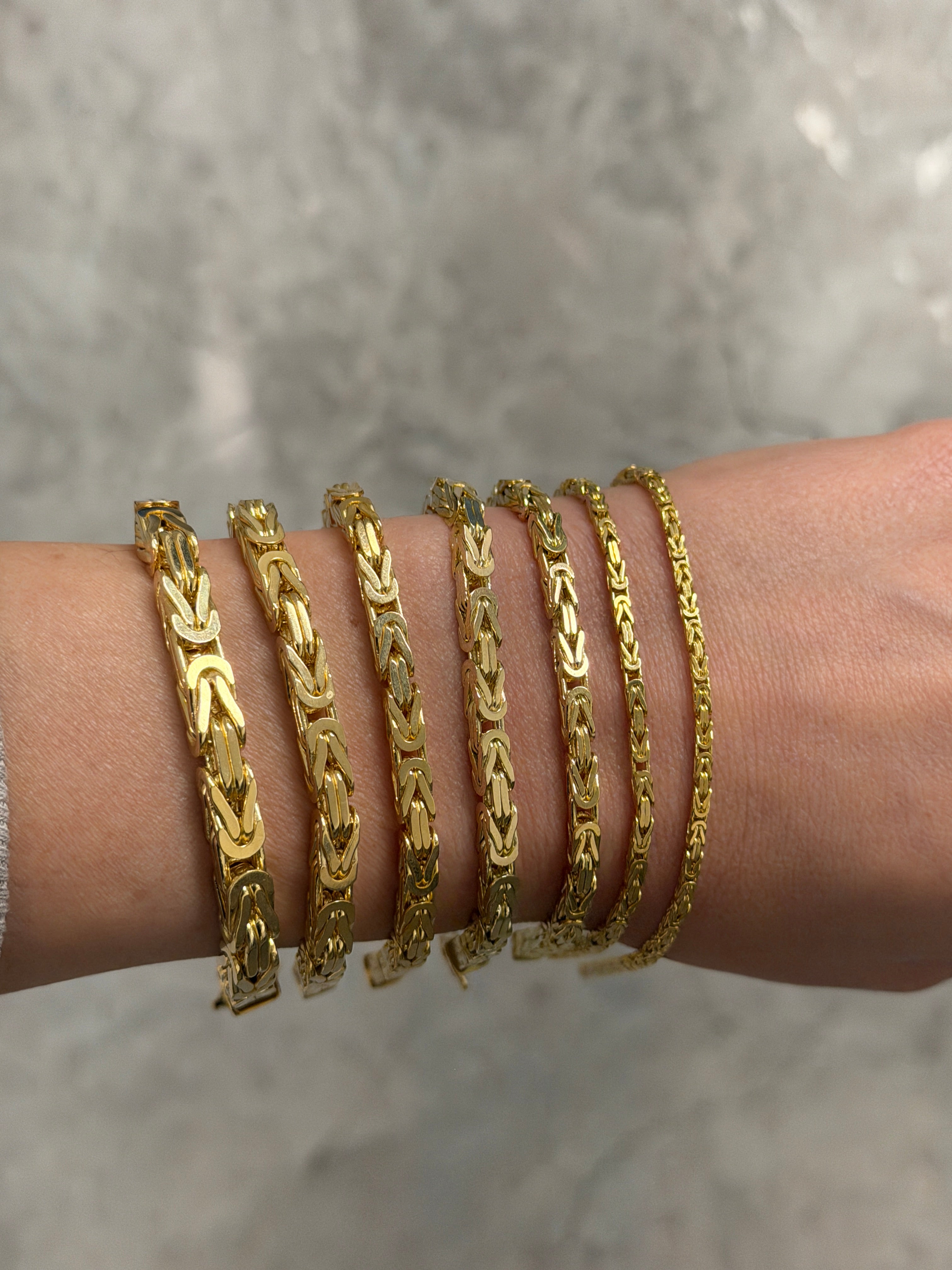 14K Byzantine Bracelet (Solid Gold)