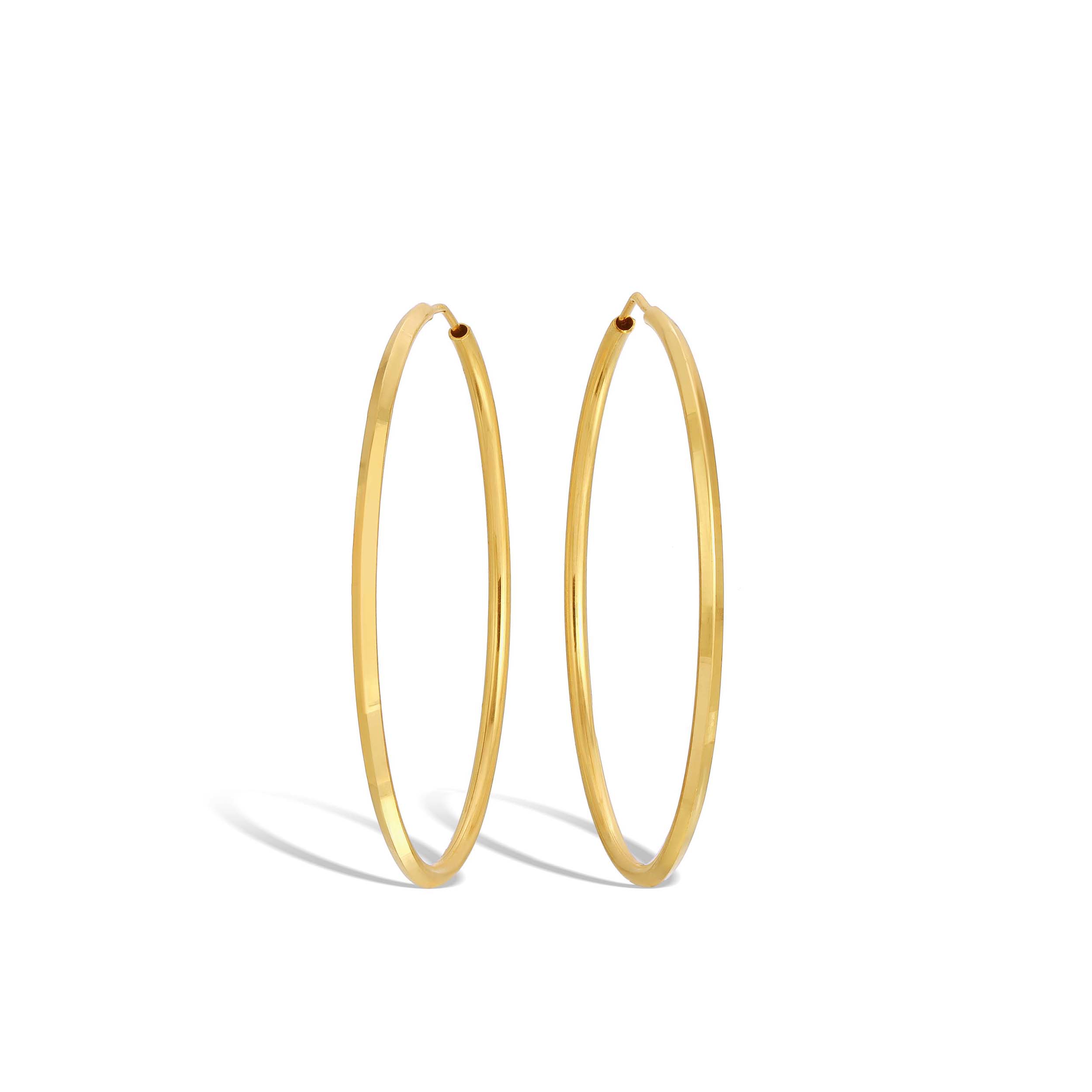 2.0MM Mirror Cut Endless Hoops - Saints Gold Co.