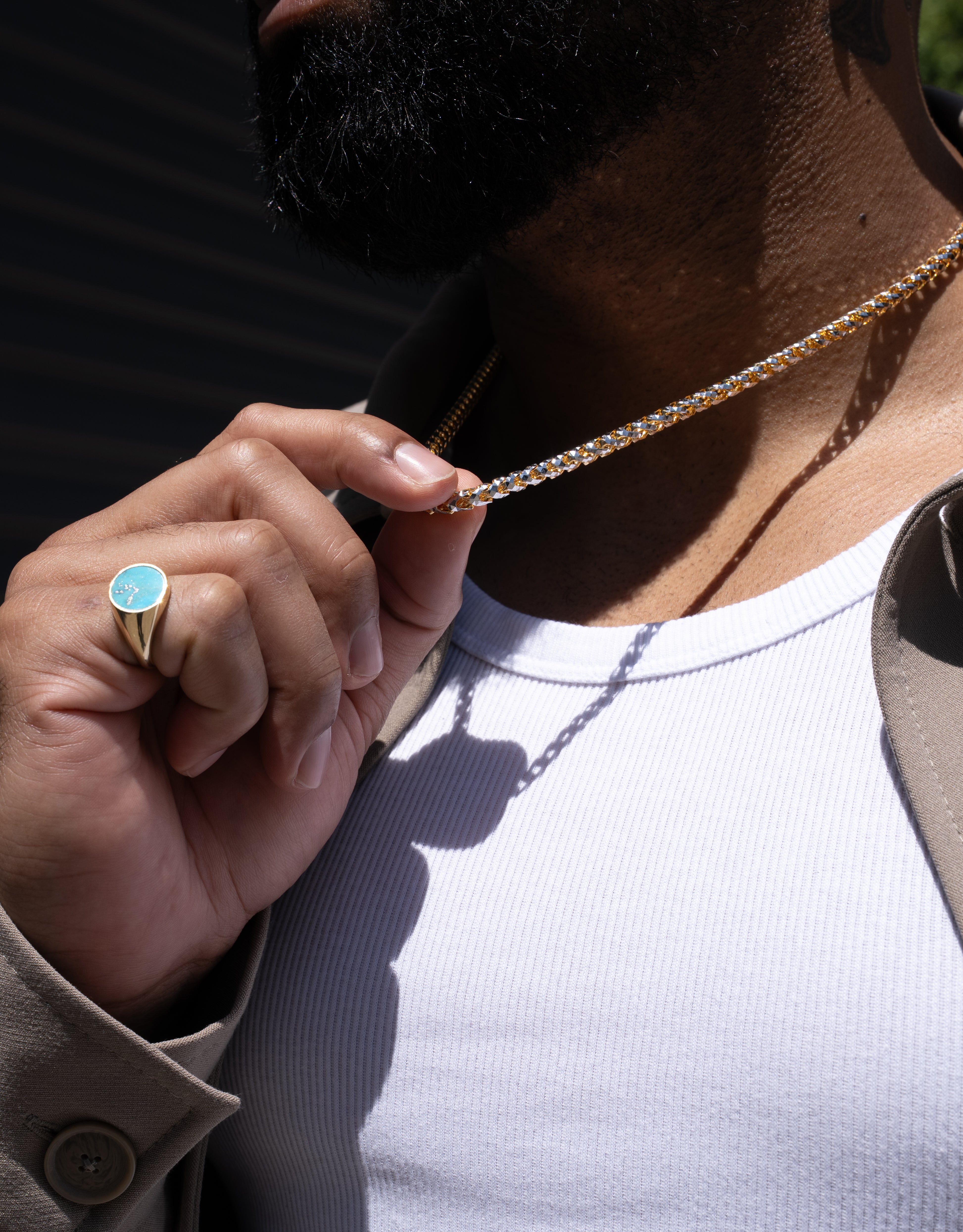 4.0MM Saint Franco Chain Two-Tone (Prism Cut) - Saints Gold Co.