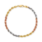 4.0MM Rope Bracelet (Tri Color) - Saints Gold Co.