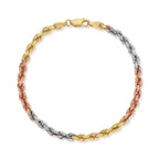 4.0MM Rope Bracelet (Tri Color) - Saints Gold Co.
