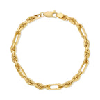 4.0MM Figarope Bracelet (Diamond Cut) - Saints Gold Co.