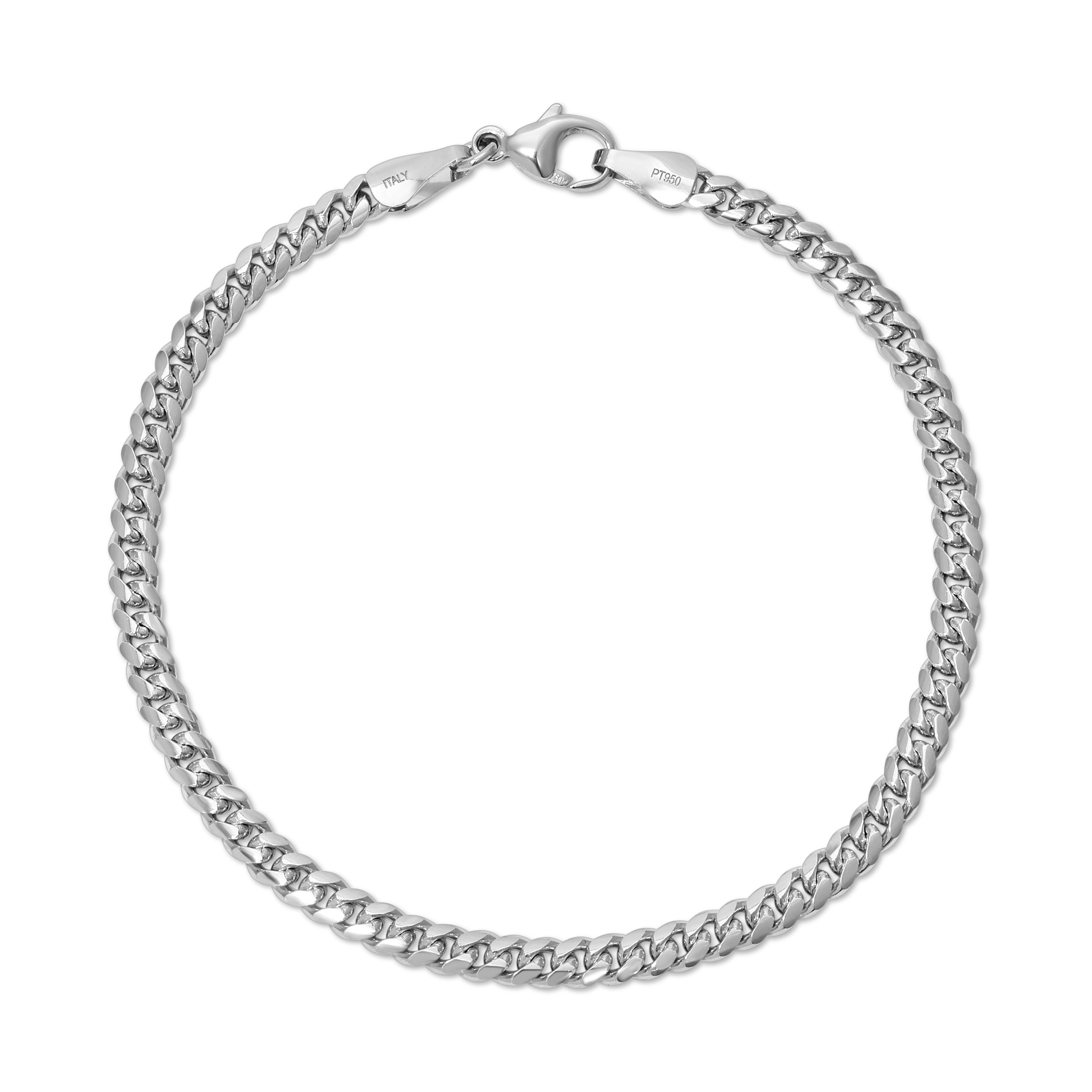 4.0MM Miami Cuban Bracelet (Platinum 950)