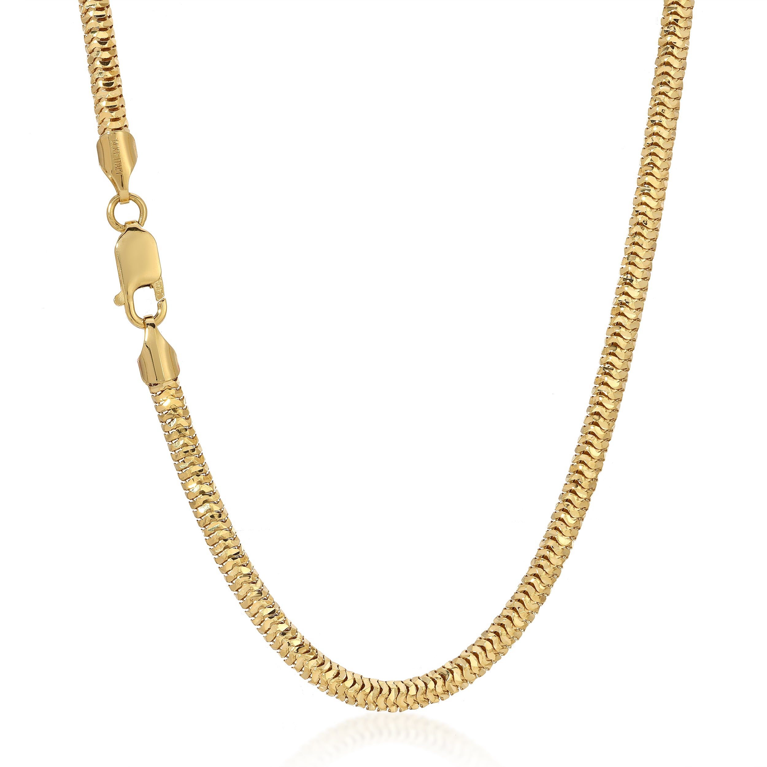4.0MM Crystal Cut Snake Chain