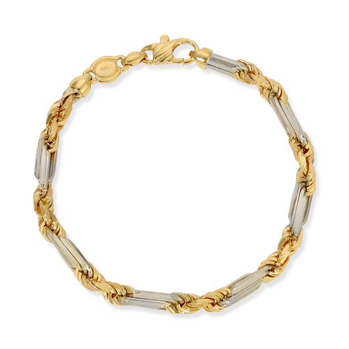 5.5MM Two-Tone Milano Bracelet - Saints Gold Co.