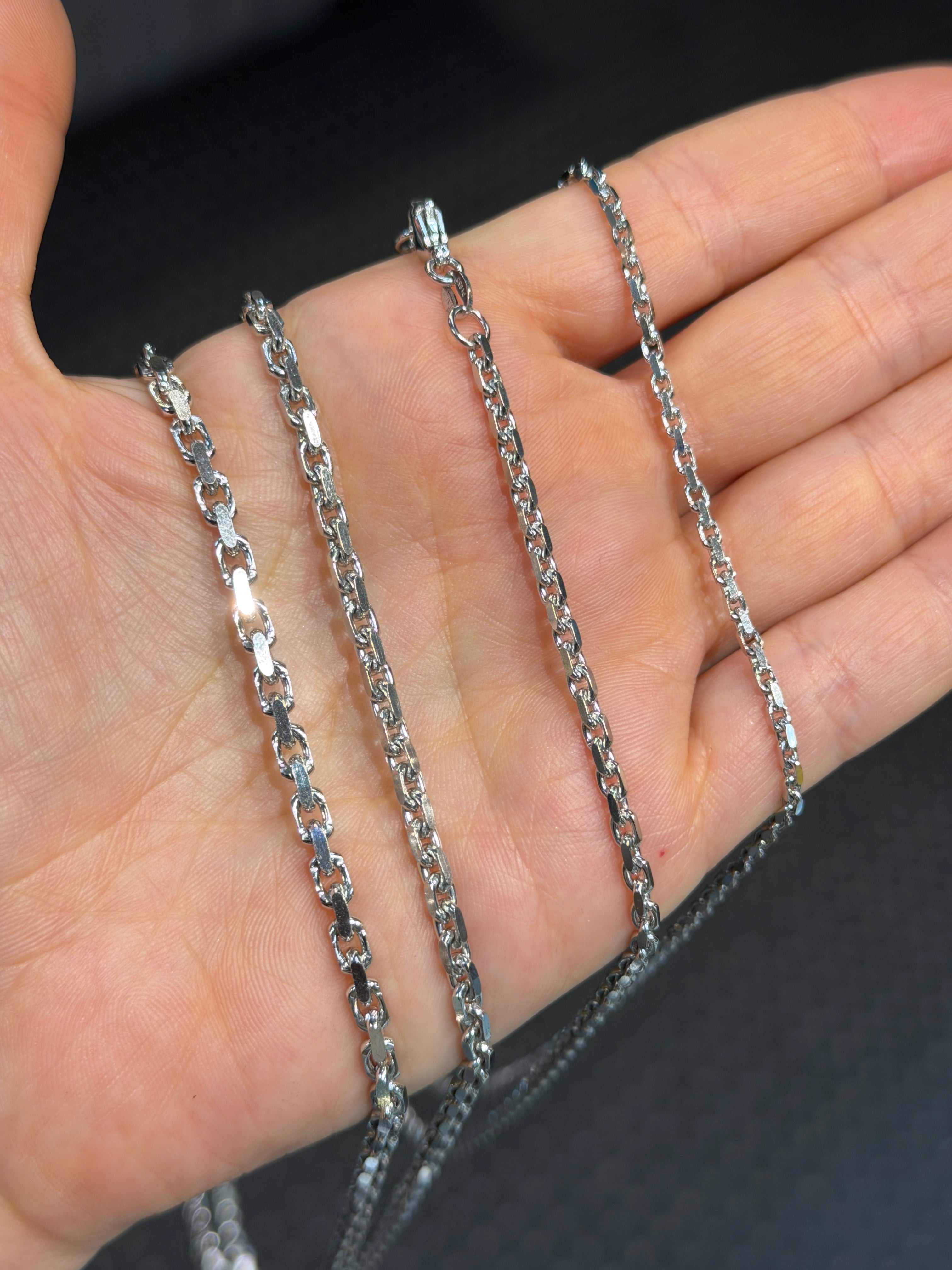 【ヴィンテージ】STERLING SILVER 950 コンパクト New Power Link Chain (Platinum 950)