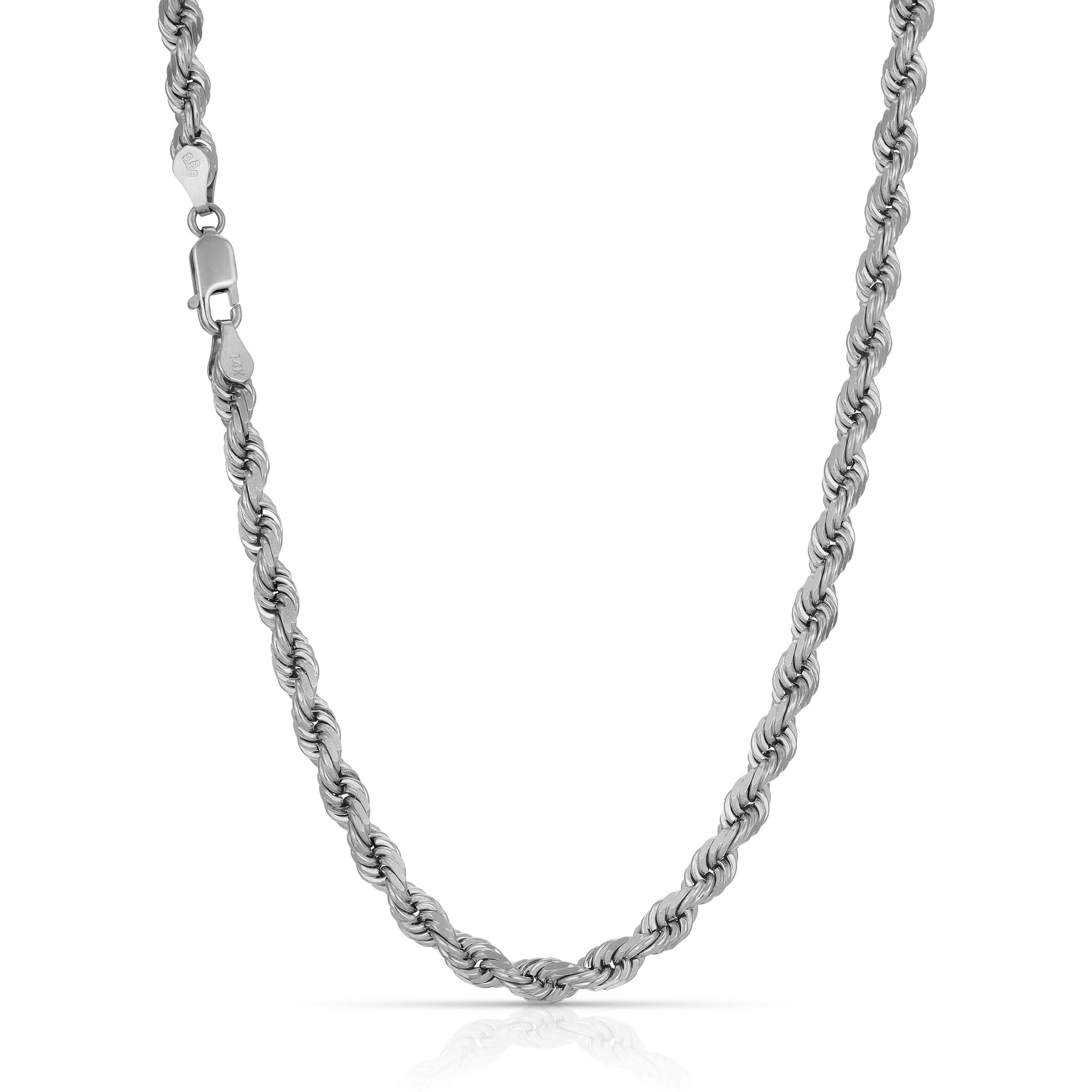 Thick platinum deals rope chain