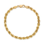 5.0MM Rope Bracelet (Diamond cut) - Saints Gold Co.