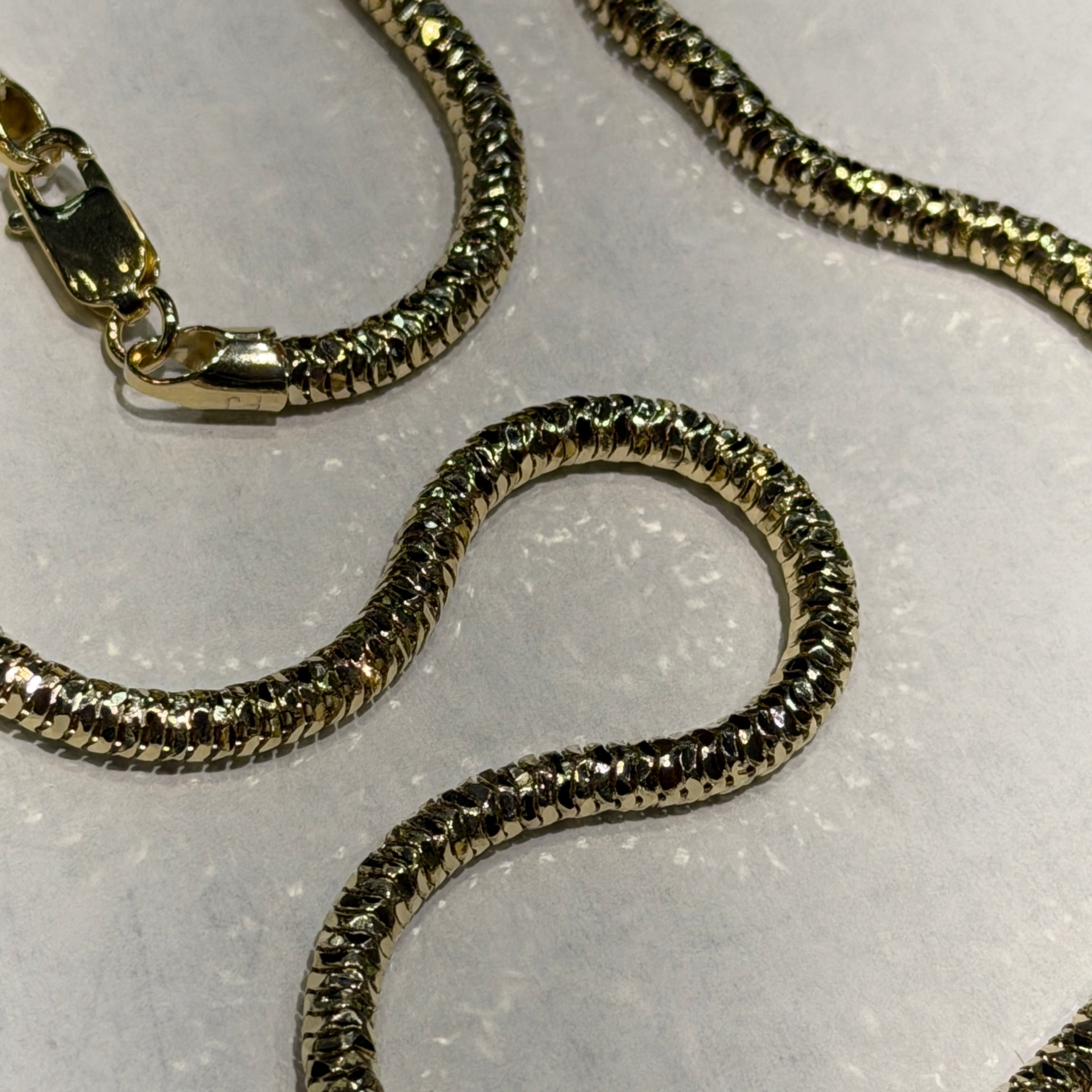 5.0MM Crystal Cut Snake Chain